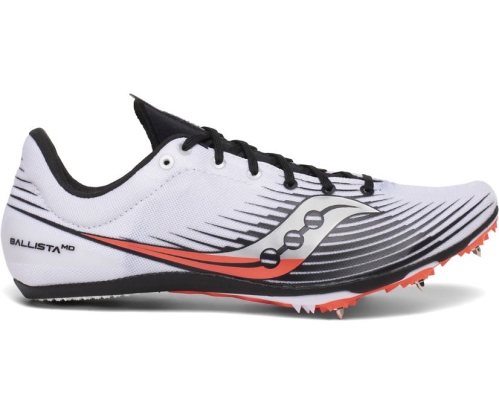 Tenis Saucony Ballista MD Hombre Zapatillas Running Blancas / Negras México MX-814-QK